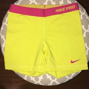 NEON Nike Pro Compression shorts